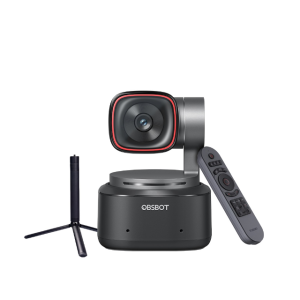 옵스봇 Tiny 2 유튜브 스트리밍 AI 4K PTZ 트래킹 웹캠 리모컨 삼각대 세트