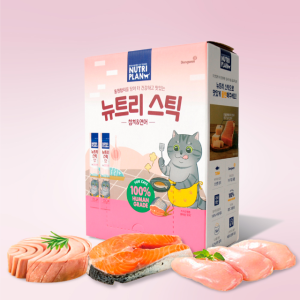 동원 뉴트리스틱 뉴트리플랜 대용량 고양이 츄르 간식 참치 연어 14gx100개입