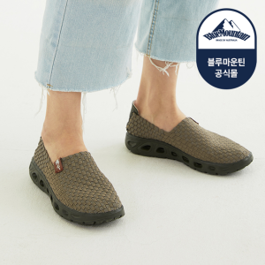 블루마운틴 남녀공용 우븐 야자 신발 카키