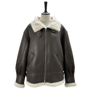 금강모피 리얼양모 클래식 라인배색 무스탕 2컬러 CGH-222