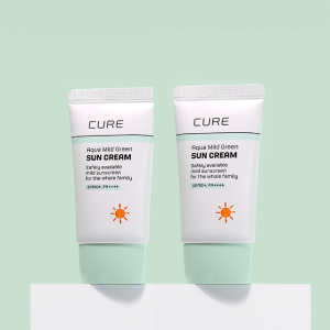 [김정문알로에] 아쿠아 마일드 그린 선크림 (SPF50+,PA++++) 40ml, 2개