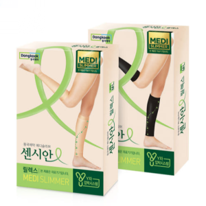 동국제약 센시안 릴렉스 메디슬리머 의료용 밴드 종아리 압박 스타킹 남여공용 2개 / 다리 의료기기 허가