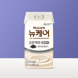 [본사공식몰] 뉴케어 검은깨맛 클래식 200ml (24팩)(캔x) 대상웰라이프 환자식 환자 노인 영양식 단백질 아침 음료 유동식 부모님 식사대용식 완전 균형영양식