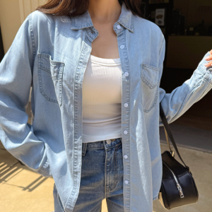연청 남방 여름아우터 데일리 캐주얼 여자청셔츠