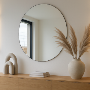 부착식 부착형 붙이는 거울 노프레임 미러 원형 500mm