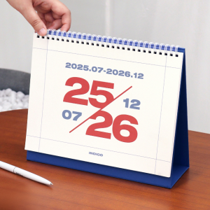 인디고 25-26 기본18개월 탁상달력 (25년7월~26년12월) 2026년 캘린더 카렌다
