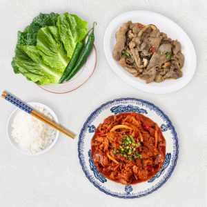 한돈 양념육 1kg (고추장 제육볶음 500g+간장 불고기 500g) (냉장) 돼지고기 뒷다리