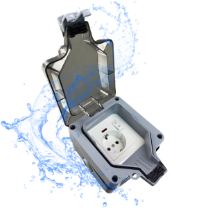 야외 방수 노출 콘센트 1구 커버형 하이 박스