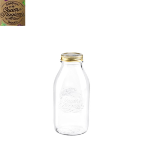 HHmall 보르미올리 콰트로 밀크유리병 1000ml 한박스 12개 수축필름제공