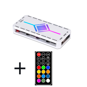PWM,ARGB 9포트 허브 리모컨 포함