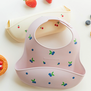 그린핑거 베베그로우 실리콘 똑딱이 턱받이