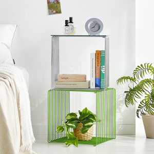 모던 디자인 와이어 선반 사이드테이블