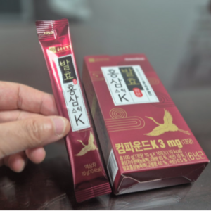 [종근당건강] 발효홍삼스틱K 컴파운드K 6년근 홍삼 1박스 300g 30포 1개월