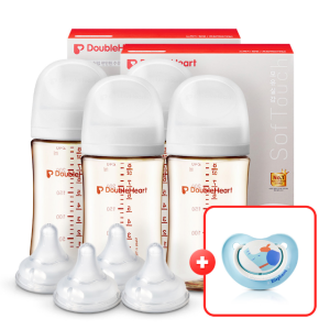더블하트 240ml 젖병4+젖꼭지4+증정