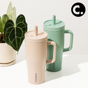 콕시클 크루저 22oz 스텐 보냉 텀블러 밀폐 손잡이 빨대 650ml, 타임