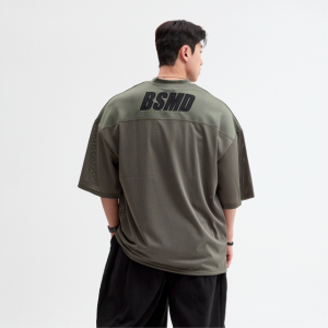비스트모드 럭비져지 헬스 짐웨어 오버핏 티셔츠 메쉬 반팔티 BSMD
