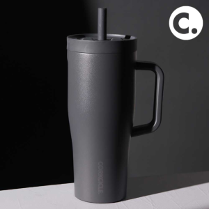 콕시클 크루저 22oz 스텐 보냉 텀블러 밀폐 손잡이 빨대 650ml, 플린트
