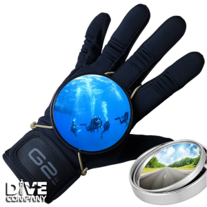 스쿠버 다이빙 후사경 백미러 후방 거울 컬러 번지줄 선택 50mm