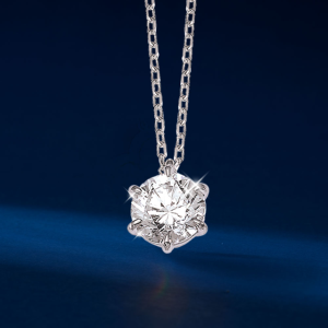 백금6발 PT950 랩 다이아몬드 목걸이2캐럿