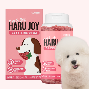 펫생각 하루조이 미니말랑 저칼로리 달콤딸기 강아지 간식 노즈워크 훈련용 교육 칭찬 대용량