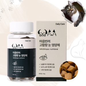 [SALE]마음반려 고함량 고양이 눈 영양제 눈물 자국 냄새 루테인 눈노화 노령묘 시력개선 60정, 1개