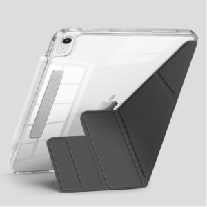 투명 마그네틱 폴리오 분리형 스마트커버 케이스 블랙, 아이패드 10-11세대 27.7cm(10.9인치)