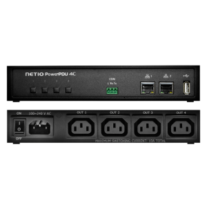 NETIO 산업용 랙 멀티탭 4구 스마트 pdu 개별 전류 전력 측정가능 원격제어(POWER PDU 4C) 연구실 공항 멀티 콘센트