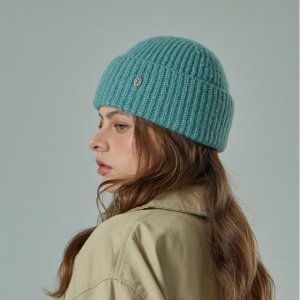 VA 커브드 오벌 메탈 워시드 비니 민트