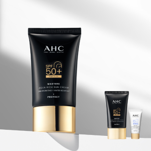 AHC 마스터즈 아쿠아리치 선크림 50ml + 클렌징폼 30ml