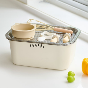 퍼기 무연마제 코팅 설거지통10L+타공판
