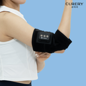 큐어리 팔꿈치 엘보 EMS 관절케어 개인용 저주파 자극기 마사지기 테니스 클라이밍 골프