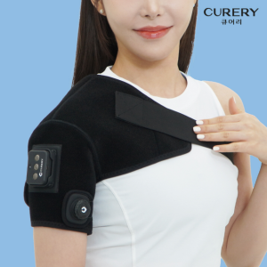 큐어리 어깨 EMS 근육이완 개인용 저주파 자극기 마사지기 테니스 클라이밍 골프