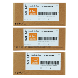 솔엠 인슐린 주사기 32G 6mm 100입 0.5눈금 1개포장 멸균 시린지 주사침 펜니들