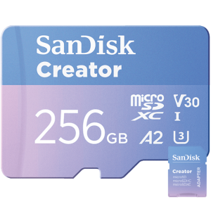샌디스크 마이크로 SD카드 크리에이터 256GB 256기가 액션캠 블랙박스 카메라 메모리