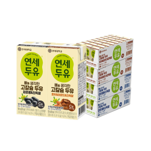 연세 두유 뼈를 생각한 고칼슘 180ml 호두 아몬드 48팩 검은콩 48팩 총 96팩