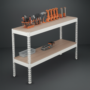 스피드랙 2단 철제선반 조립식 앵글 창고 베란다 경량랙 무볼트 렉 300400420