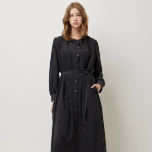 [시슬리] 벨티드 원피스 SAOP11541BK