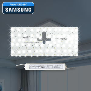 LED모듈 주방등 거실등 방등리폼 삼성40x17.5cm 25W 주광색 S6등급 KC안정기세트