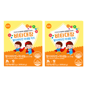 비타대장 멀티비타민 미네랄 키즈 2g x 60포 어린이 종합비타민 유아 영양제