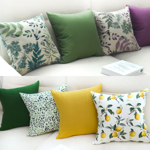 포포리그린 쿠션커버 40x40 플라워 북유럽 거실 소파 쇼파쿠션