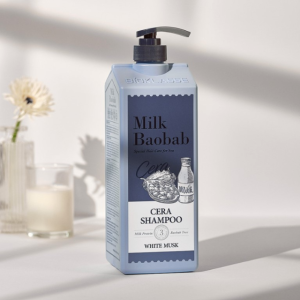 [+70ml미니] 밀크바오밥 세라 샴푸 화이트머스크 1.2L 향좋은 약산성 대용량 헤어케어