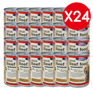 베게7 소고기 캔 400g 24개 대용량 습식캔 대형견 노견 통조림 간식