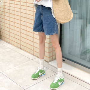봄 청반바지 트임 진청 연청 워싱 숏 데님팬츠