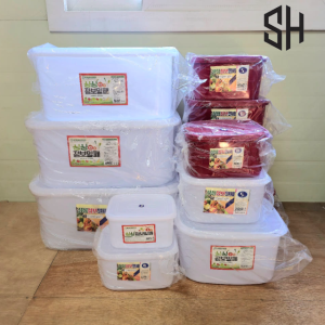 업소용 싱싱점보 백밀폐 용기 적색 반찬통 저장