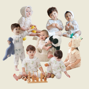 메르베 신생아 내복 아기 실내복 여름 사계절 7부 긴팔 배앓이 내의 백일 돌 70 80 90 100