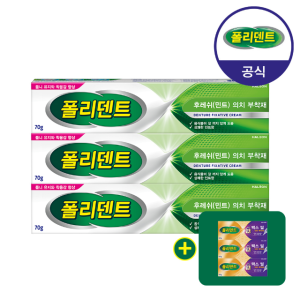폴리덴트 의치 접착제 X 3개(민트향, 무향)