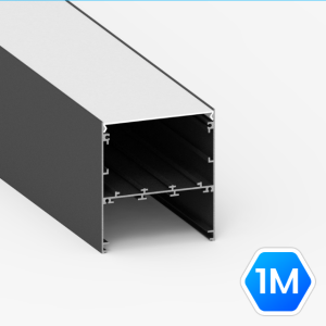 LED 방열판 사각형 블랙 JL-B7585 LED바 안정기 매립형 프로파일