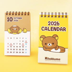 리락쿠마 미니 달력 2026년 데스크 탁상용 캘린더 캐릭터 산엑스 굿즈