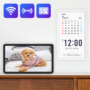 EC24 스마트 전자 달력 날짜 시간 자동 동기화 온도 습도 날씨 미세먼지 초미세먼지