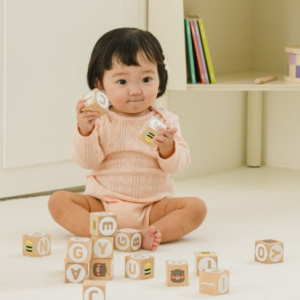 돌아기 인지 발달 원목 이름 블록 세트